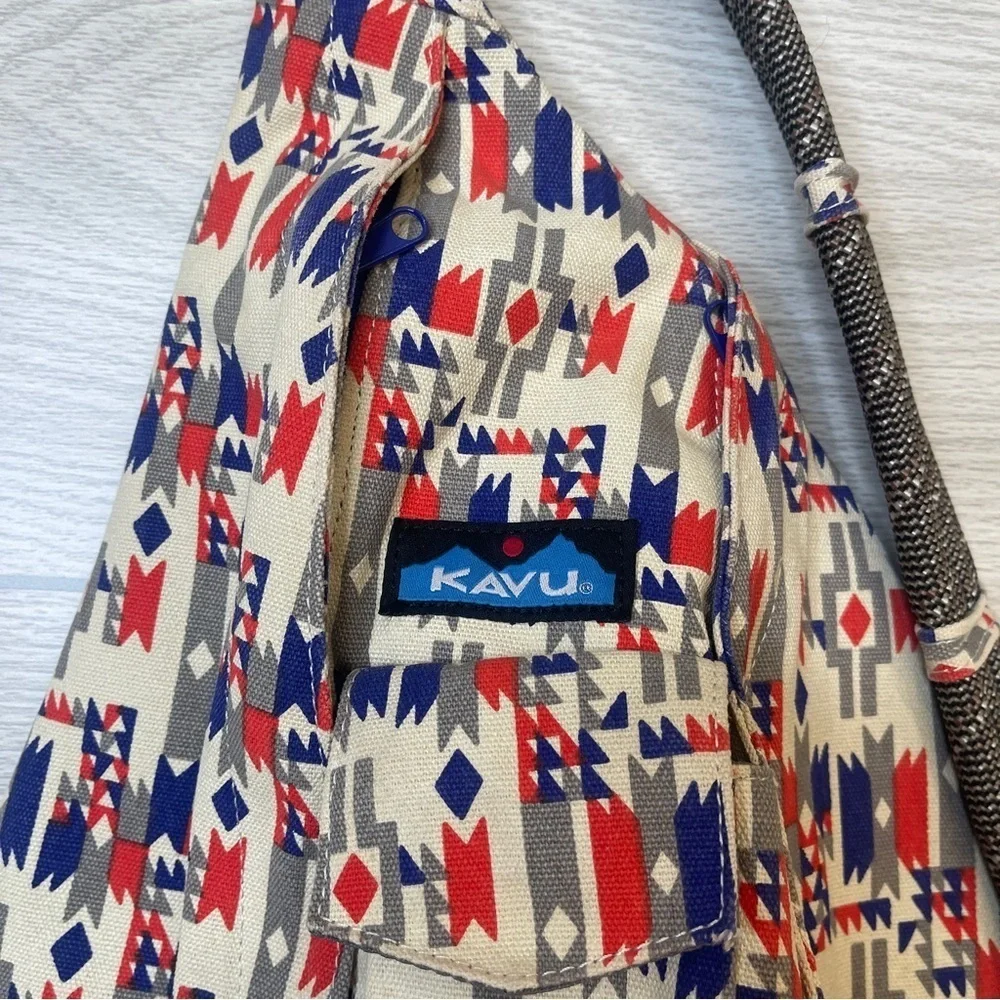 KAVU Mesa Tribal Aztec Rope Sling Backpack Crossbody Bag